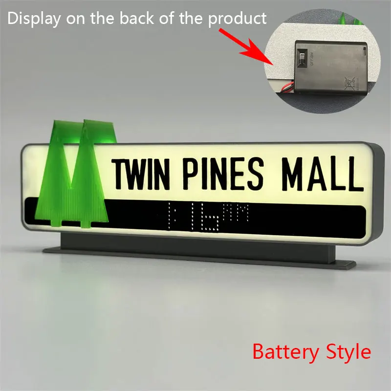 バックトゥザフューチャー TWIN PINES MALL 電飾看板 模型 Classic 17CM Back to the Future The Sign of the Parking TWIN PINES