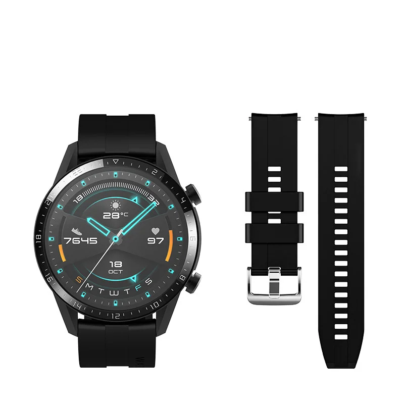 Silicone Sport Watch Bands - Versatile 20mm/22mm Strap Collection
