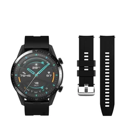 Silicone Sport Watch Bands - Versatile 20mm/22mm Strap Collection - Amazfit gtr 4 - 3 - pro (1 black)
