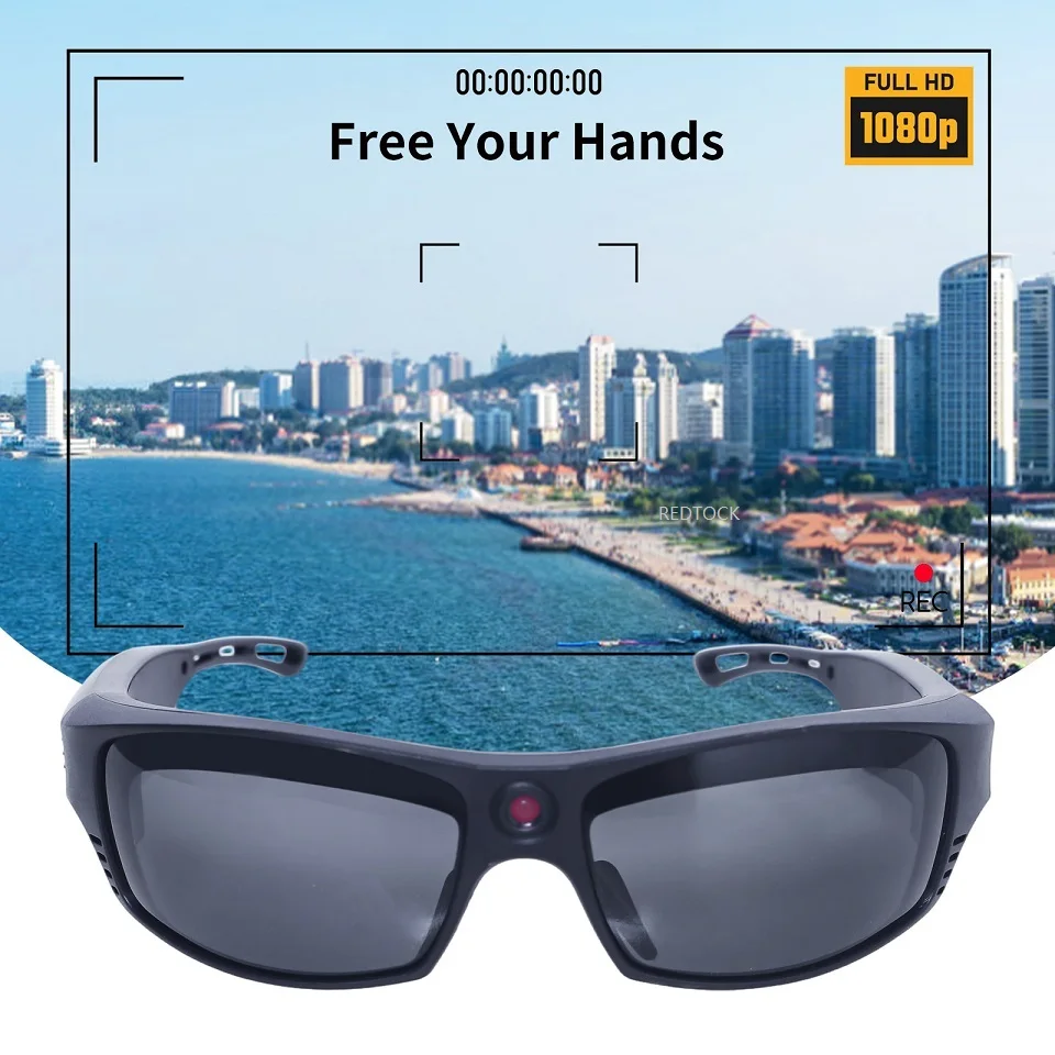 1080P Mini Camera Video Glasses Recording Sport Sunglasses with Bluetooth Speakers Call Action Camera Music Smart Glasses