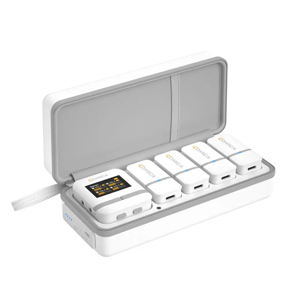 Vimo Q Four-channel Mini Wireless Lavalier Microphone System with 4 Transmitters