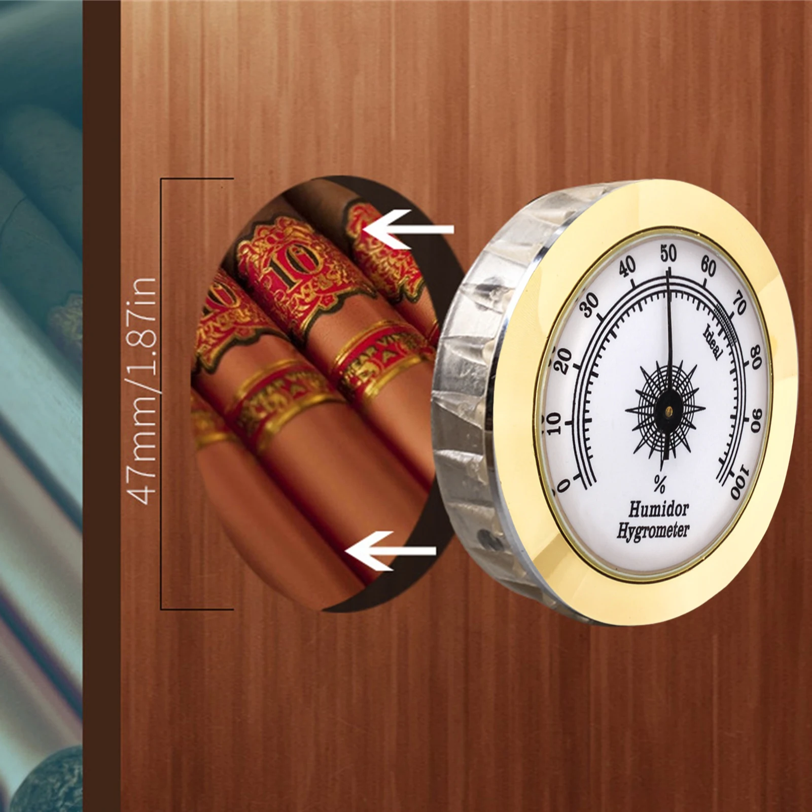 Small Analog Hygrometer - Pipes and Cigars