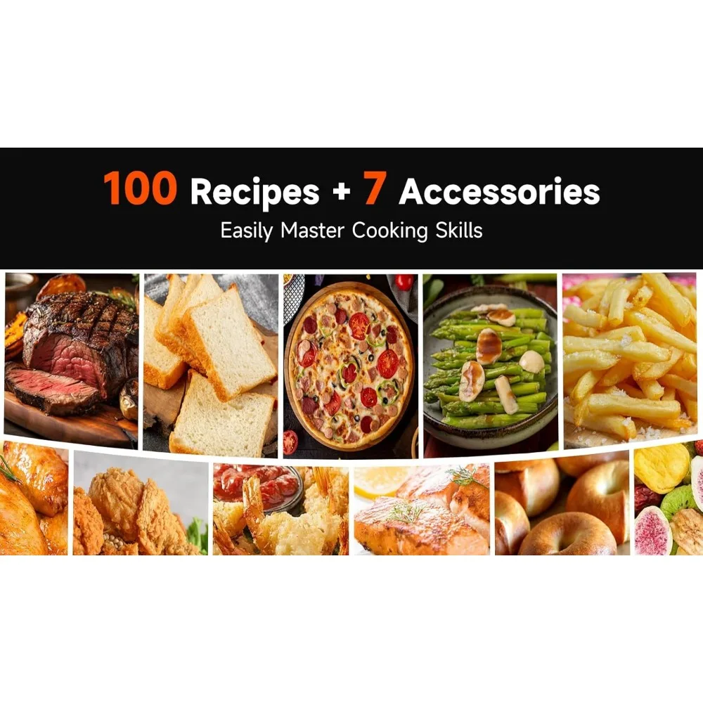 Air Fryer Toaster Oven Combo, 15-IN-1 Digital Stainless Steel Airfryer,18L Pizza Oven for 12' pizza / 9 slices, Flip Away Oven 5