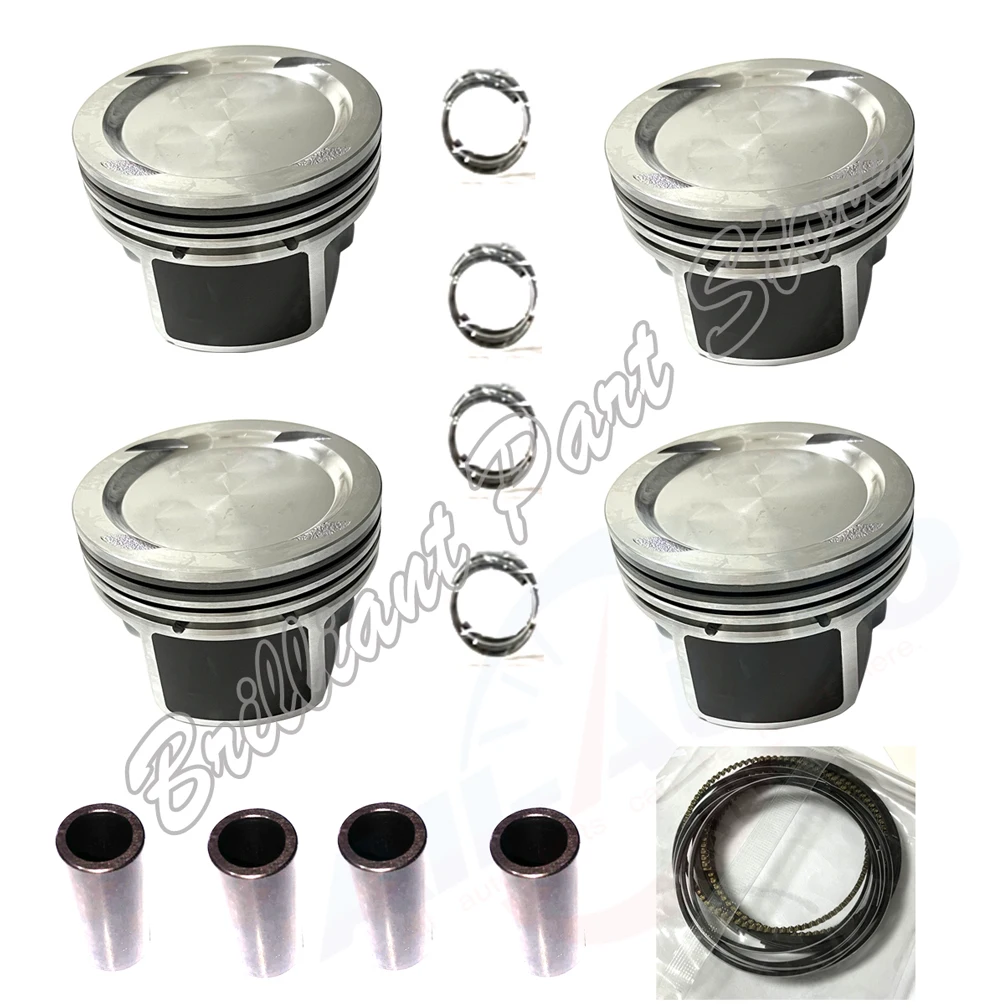 4pcs Engine Pistons W Rings Fit For Opel Vauxhall Astra Cascada Corsa