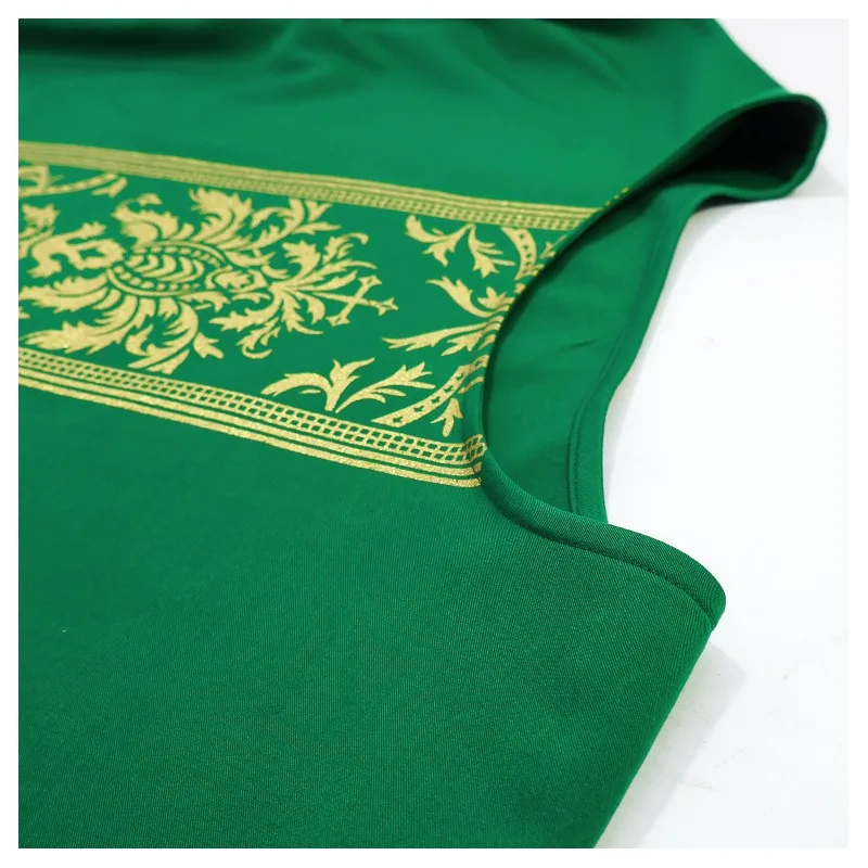Male Priest Religious Robe Gothic Round Neck Solid Color