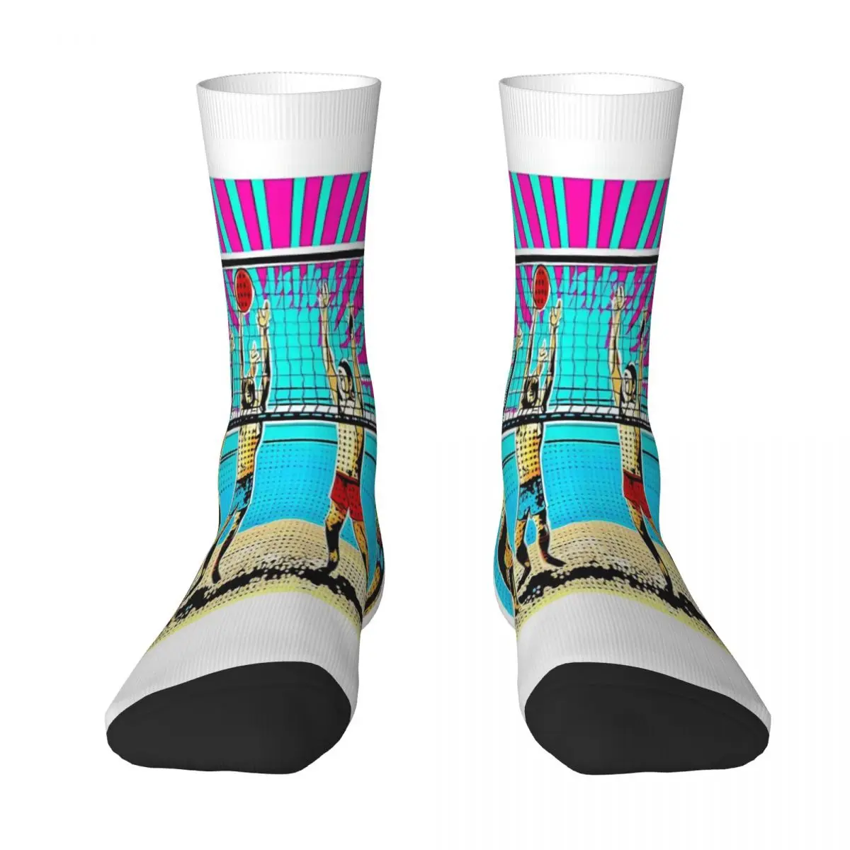 Носки для пляжного волейбола, модные трендовые чулки унисекс, подарки с 3D принтом, дышащие носки