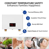 Chauffe-eau instantané mural 5500W/3000W, chauffe-eau électrique pour salle de bain, douche et chauffage de cuisine domestique, 220V 2
