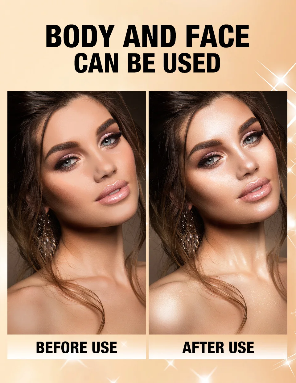 Description Picture 5 of itemHighlighter Powder Body Glitter Powder Shimmer Contour Blush Sparkling Makeup for Face Eye Body Highligh Makeup