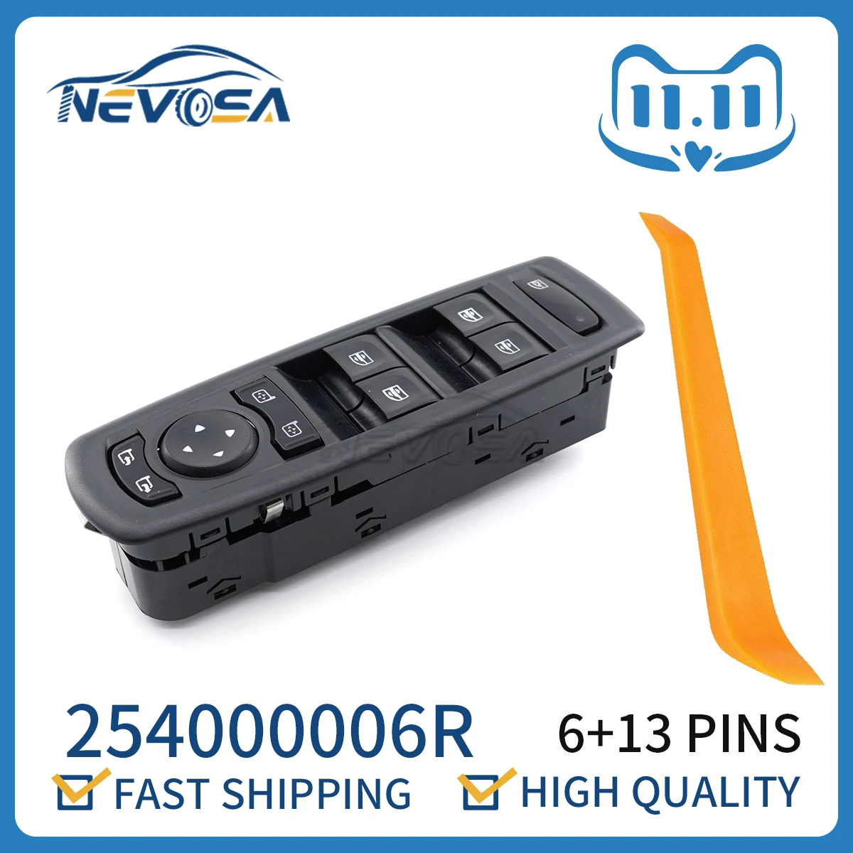 Nevosa 254000006r Multifunctional Power Window Switch For Renault