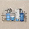 Bathroom Shelf Organizer Shower Storage Rack Stainless Steel Wall Mounted Toilet Shampoo Holder No Drill Vacuum Suction Cup 3