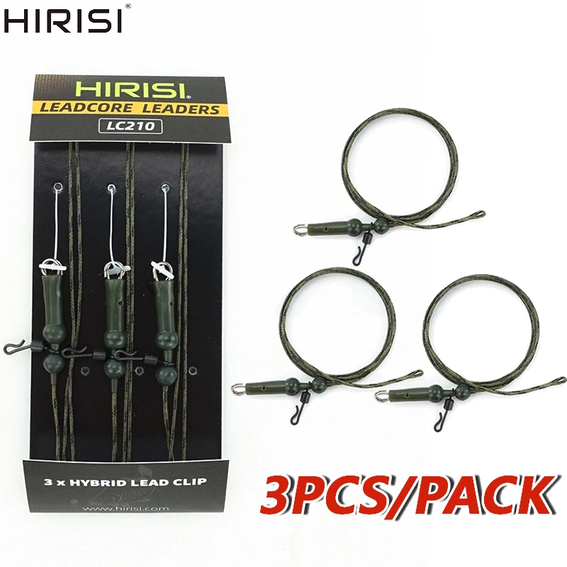ลวดตะกั่วตกปลาคาร์พ Hirisi ยาว 68 ซม. จำนวน 3 ชิ้น/แพ็ค พร้อมชุดสายเอ็นแบบเฮลิคอปเตอร์ สำหรับตกปลาคาร์พ 1