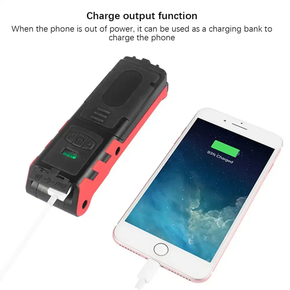 COB LED Work Light-USB Rechargeable Dimmable Flashlight with Magnetic Hook & 18650 Battery-Inspection Lamp & Power Bank