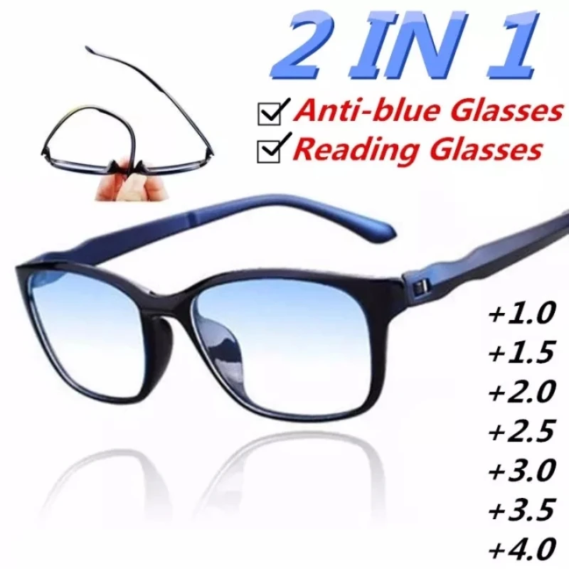 

Reading Glasses Anti Blue Presbyopic Eyeglasses Men Antifatigue Computer Eyewear +0.0 +1.0 +1.5 +2.0 +2.5 +3.0 +3.5 +4.0