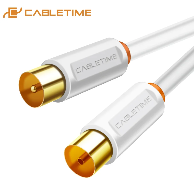 CABLETIME TV M/F 3C2V Cable  Video Cable For High-definition Television HD High Quality Antenna TV STB Digital TV Line C268