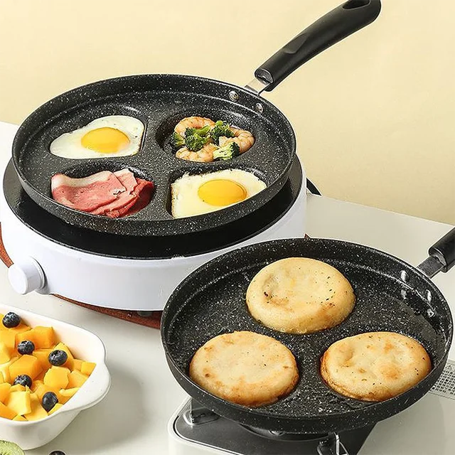 1pc Non-stick Stoneware Flat Pan For Fried Egg & Burger Cooking, Household  Kitchen Cookware, Induction Cooker Compatible