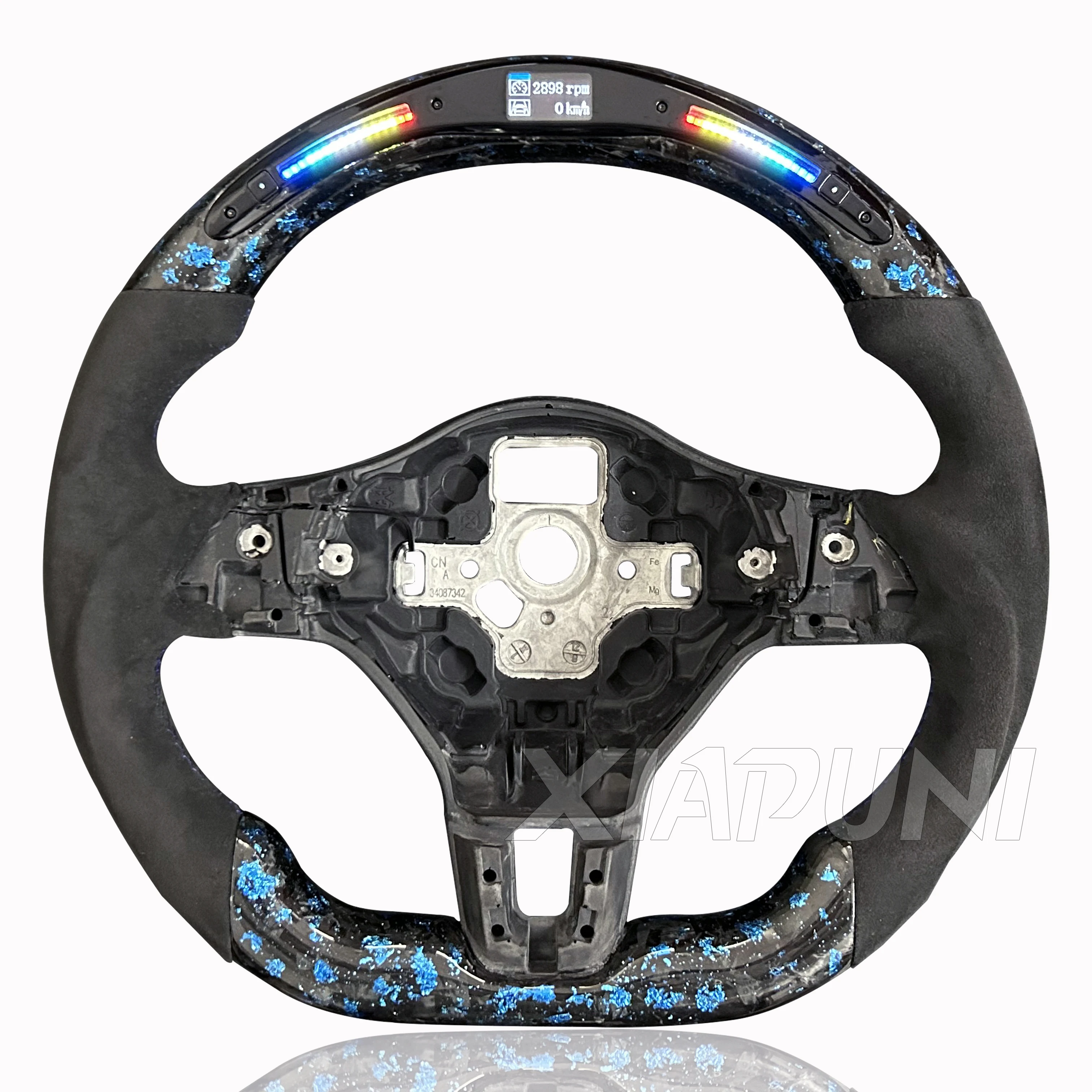 カスタマイズされたカーボンLEDレーシングステアリングホイール,vw