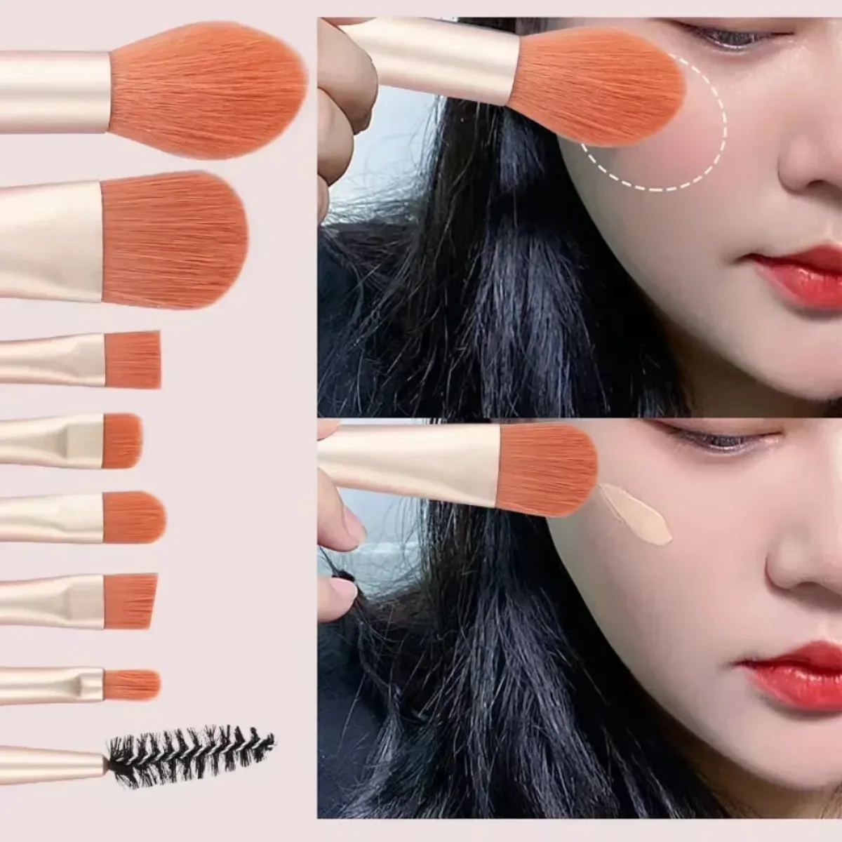 8-Piece Professional Soft Cosmetic Makeup Brush Set