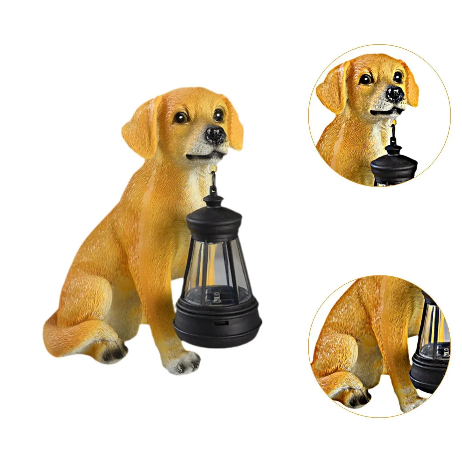 Garden Statue Animal Figurine with Solar Lights Housewarming Gifts Ornament