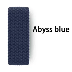 Braided Solo Loop Strap Bracelet - 38 40 41 S10 - 42mm - XS (Deep blue)