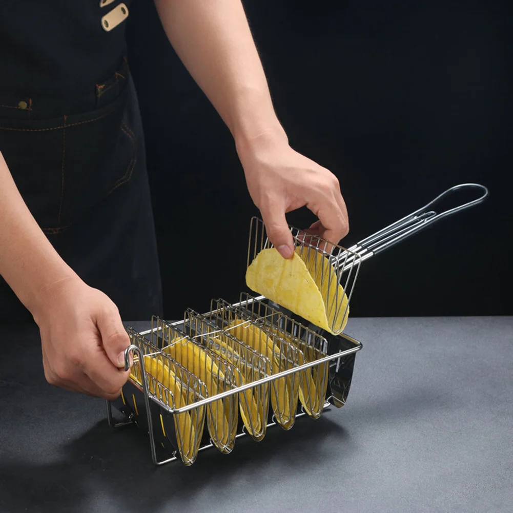Stainless Steel Cooking Tongs Scissor-like Potato Chips Tacos Clip For Make Tortillas Fresh