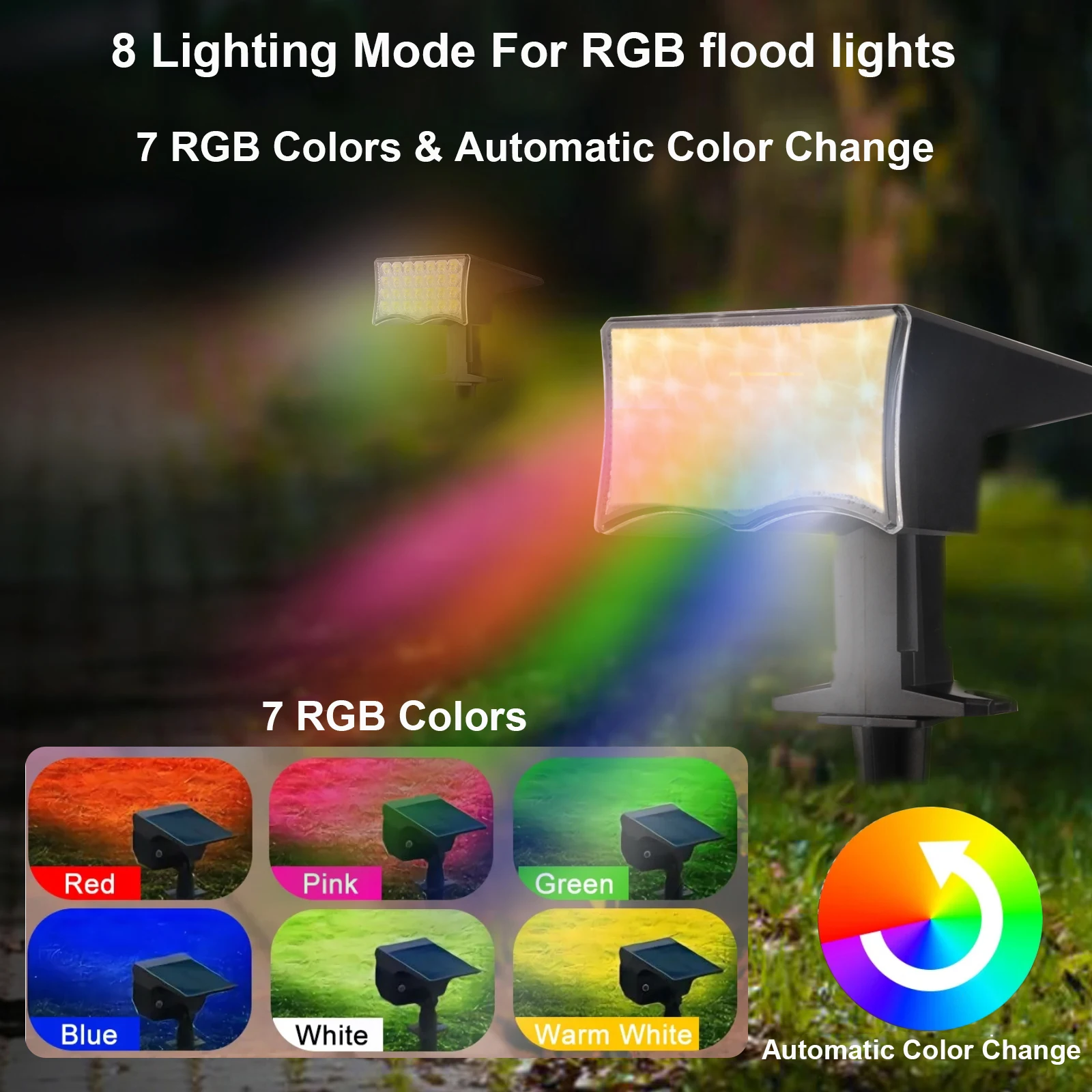 Description Picture 6 of itemSolar Spot lights Outdoor Waterproof IP65 Super Bright 28LEDs 2 Lighting Modes for Outside Landscape Pathway Driveway