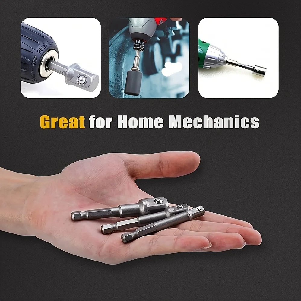 Set 4 Adattatori Esagonali Magnetici – Da 1/4” (6.35mm) A 4mm – Acciaio Temperato – Compatibile Con Mini Punte Per Cacciaviti E Utensili Di Precisione