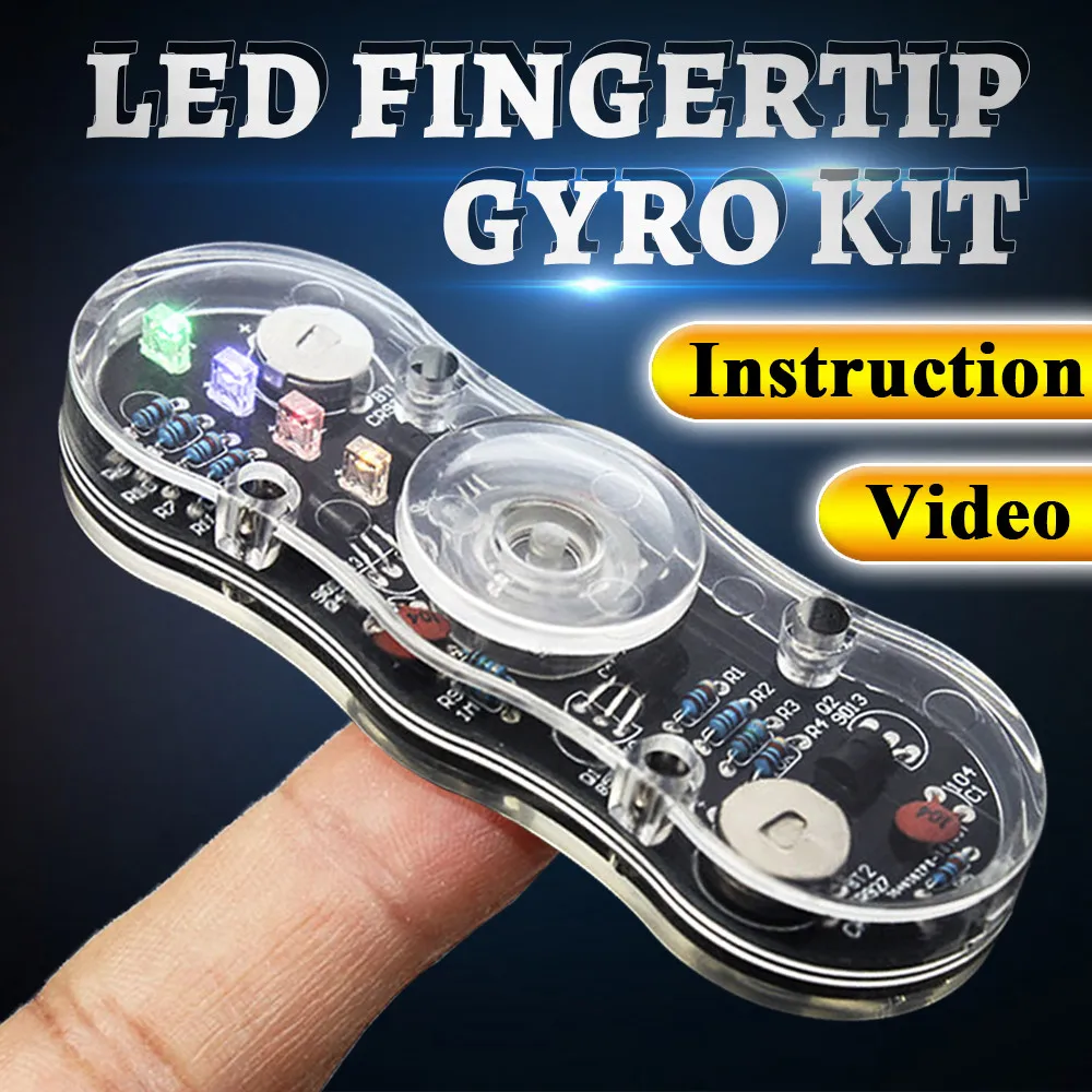 DIY LED Zappeln Top Kit Modul Finger drehen Spielzeug Löten Projekt Praxis Löten Farbe Licht DIY elektronische Kit mit cr927