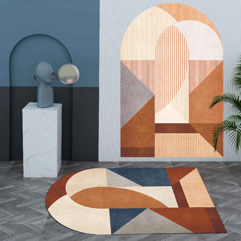 

Morandi декор для спальни, плюшевый ковер, искусственный Роскошный Коврик для гостиной, домашний толстый нескользящий дверной коврик, необычное искусство для гостиной