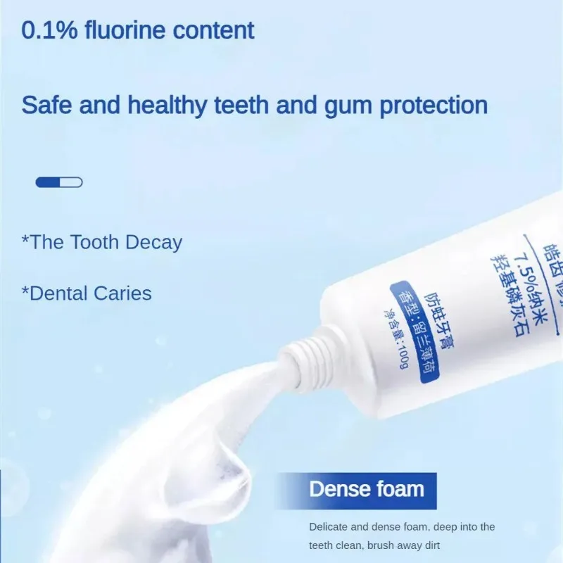 7.5% Hydroxyapatite Toothpaste Remove Yellow Tooth Stains For Sensitive Teeth Care Oral Cleaning Care