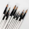 12pcs Artist Brushes with Nylon Tips - Wood Handle Professional Paintbrush Set for Acrylic, Watercolor, Gouache Painting 2