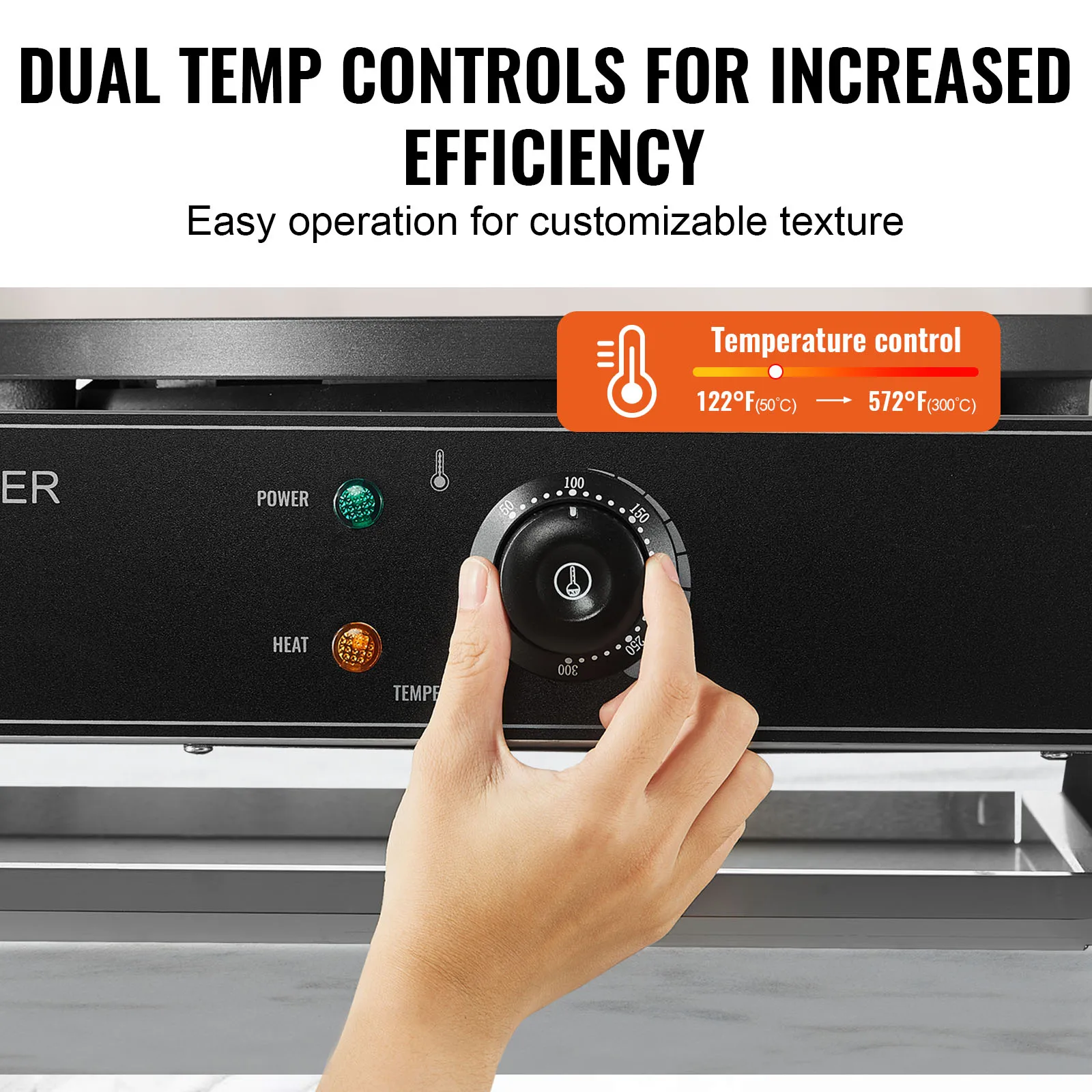 SucceBuy 16inch Electric Crepe Maker Double Head Commercial Crepe Machine 3400W Flat Plate Crepe Griddle Nonstick Pancake Stove 3