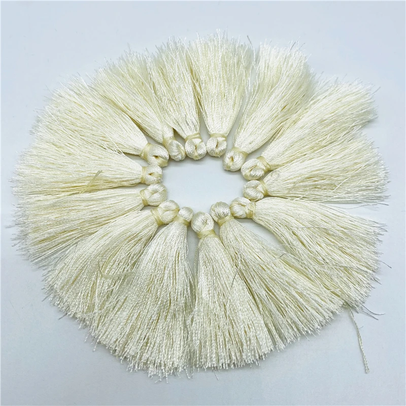 20 개/몫 4cm 폴리 에스터 작은 술 프린지 코튼 술 트림 바느질 커튼 액세서리 DIY 홈 웨딩 장식