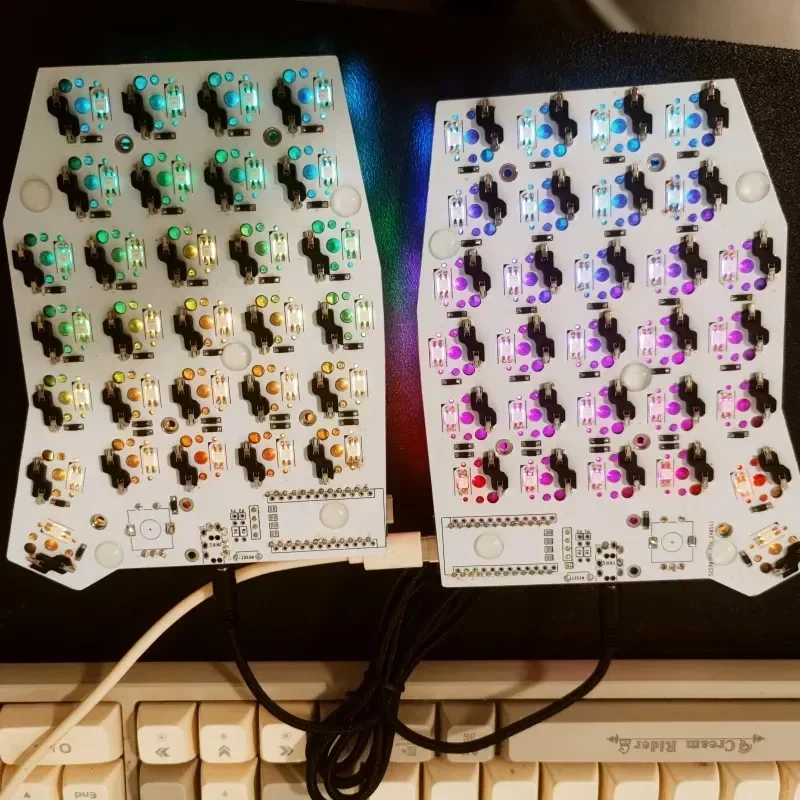 Sofle Choc/MX Split Mechanical Keyboard Custom Hot-swap RGB Knob