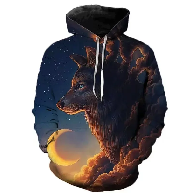 

Autumn 3D Wolf Hoodies Men Hooded Animal Wolf Printed Hoodie Sweatshirts Tracksuits Man/women Jackets Funny Hoody DropShipping