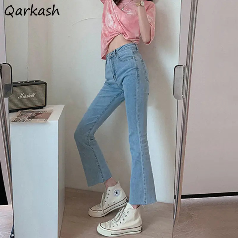 

Jeans Women Popular All-match Simple Trendy Spring Korean Style Hot Sale Do Old Retro College Young Ladies New Arrival Teens Fit