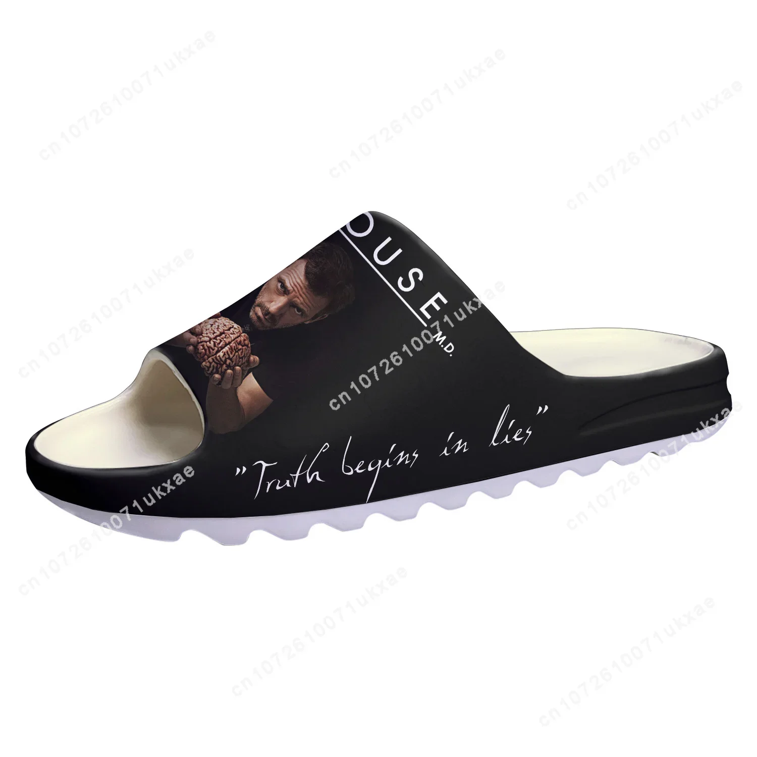 House M.D. Soft Sole Sllipers Home Clogs Hugh Laurie Step On Water Shoes Mens Womens Teenager Step in Customized Sandals