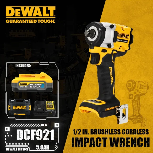 DEWALT DCF921 키트: 아토믹™ 브러시리스 무선 임팩트 렌치의 탁월한 성능
