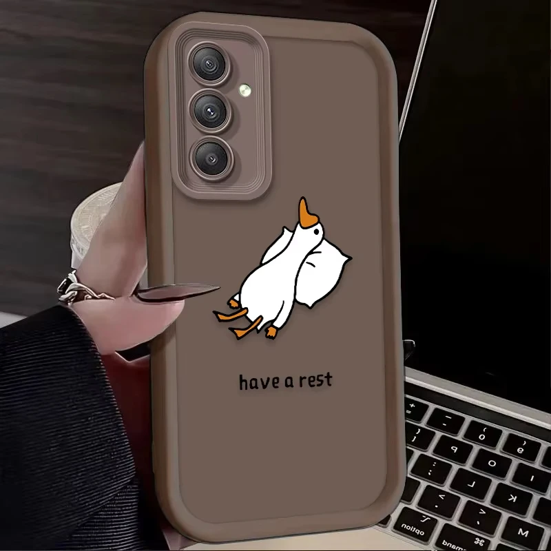 “Adorable Cartoon Duck Silicone Phone Case”