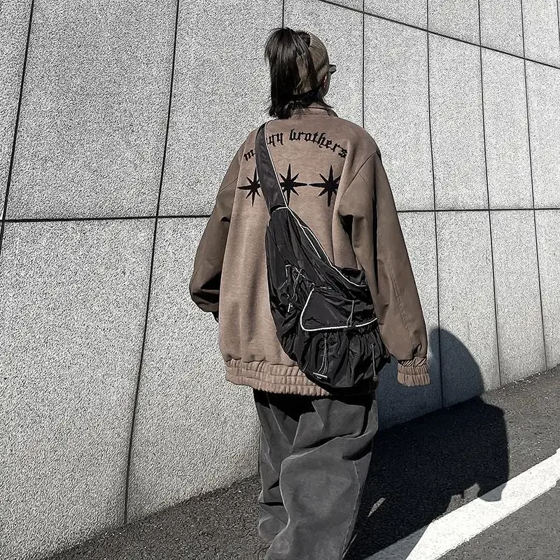 American Fashion Baseball Uniform Men's Jacket Women's Jacket Loose Bomber Jacket Streetwear Coats Fashion New