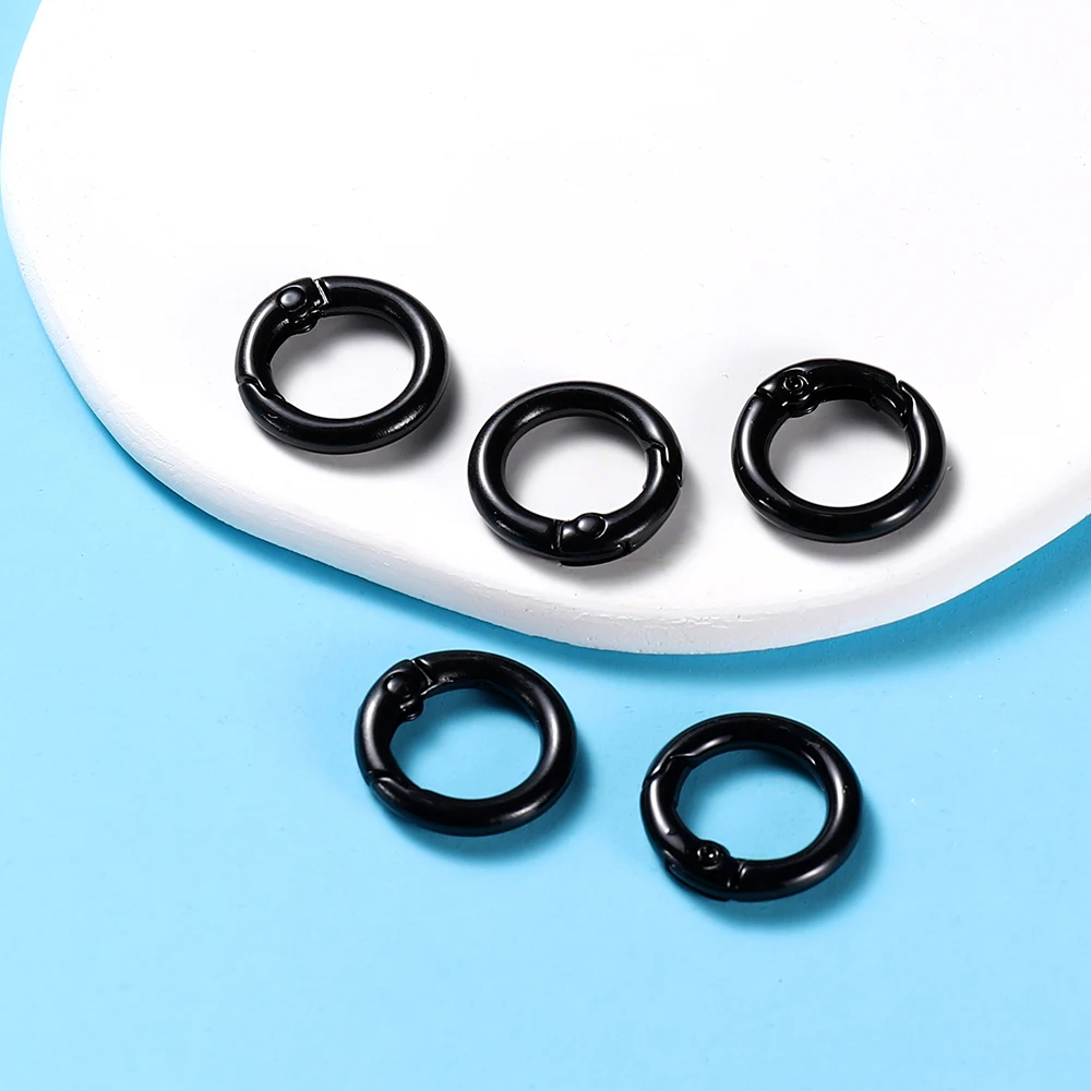 Pack of 5 Colorful Metal Spring Clasp Keychain Clips for DIY Jewelry and Accessories