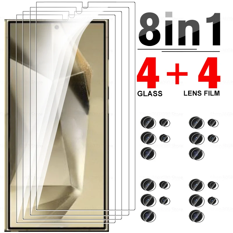 Pellicola Protettiva Per Fotocamera 8 In1 Per Samsung Galaxy S24 Ultra S 24 Plus 24 Ultra Screen Protector Sumsung Samsun S24Ultra S24 +
