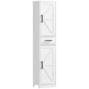 Homcom 67" Tall Bathroom Storage Cabinet with Drawer, Farmhouse Narrow Bathroom Cabinet with Barn Doors, White 1