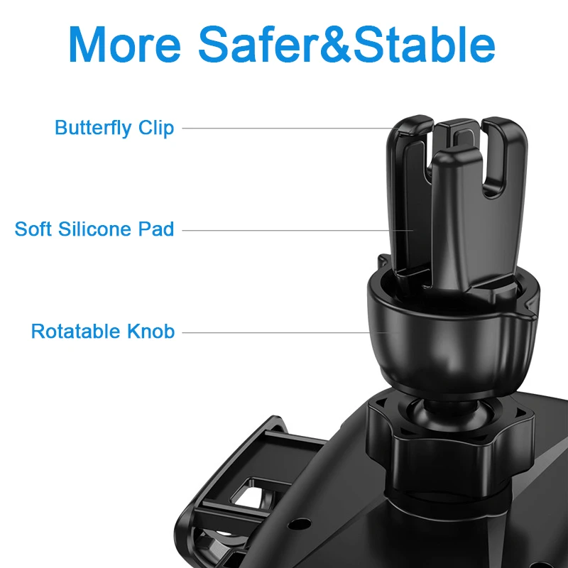 Twist-Lock Air Vent Clip for Secure Car Phone Holder