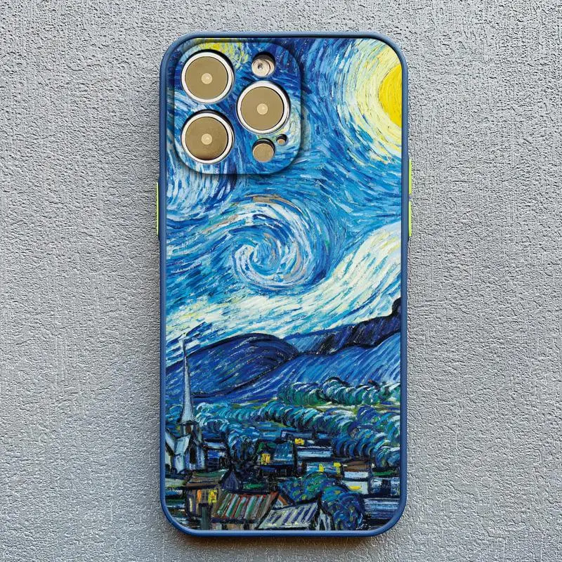 Retro Van Gogh Oil Paint Vintage Shockproof Phone Case Cover