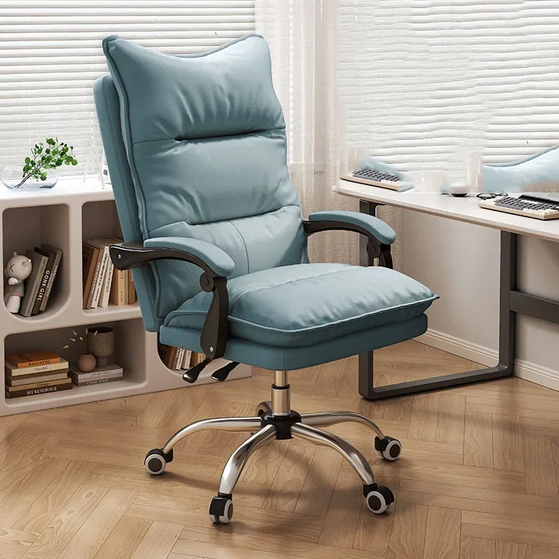 Luxury Ergonomic Office Chair Swivel Wheels Lounge Rolling Office Chair Footrest Recliner Cadeiras De Escritorio Room Decor