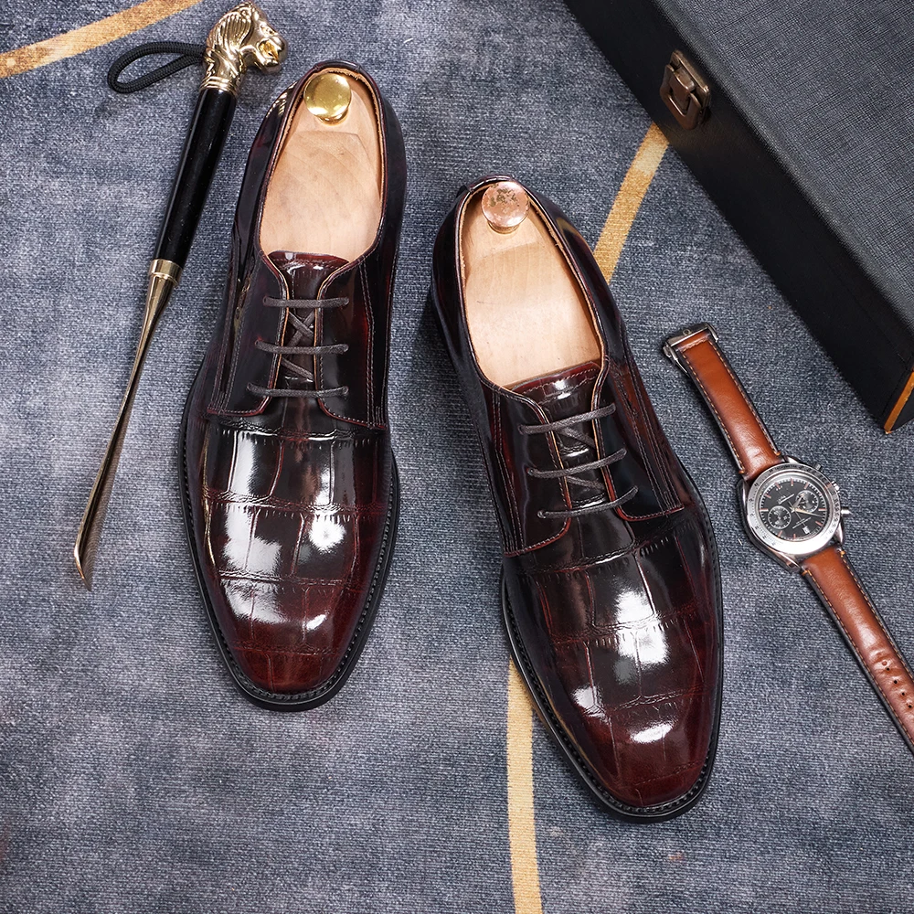 Formelle Oxford-Schuhe für Herren, komplett aus Rindsleder, hochwertige Außensohle aus echtem Leder, handgenäht, für Arbeit, Bankette, Hochzeiten – Detail 10
