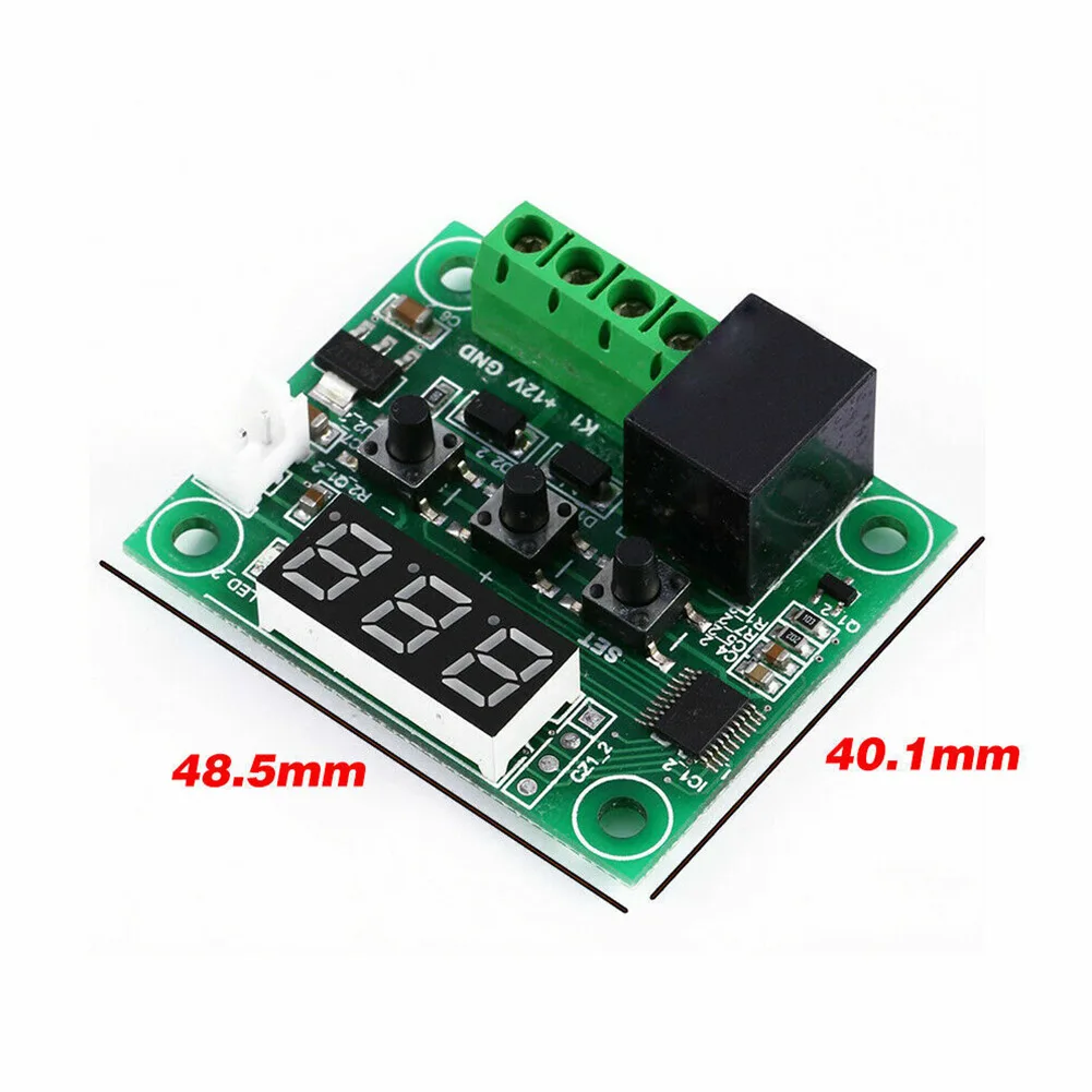 Thermostatic Valve Controller Smart Thermostat Smart Thermostat Socket Temperature Controller-50-110&deg;C W1209 12V Dual LED Digital Display Thermostat Temperature Controller Regulator Switch Control Relay Sensor Module