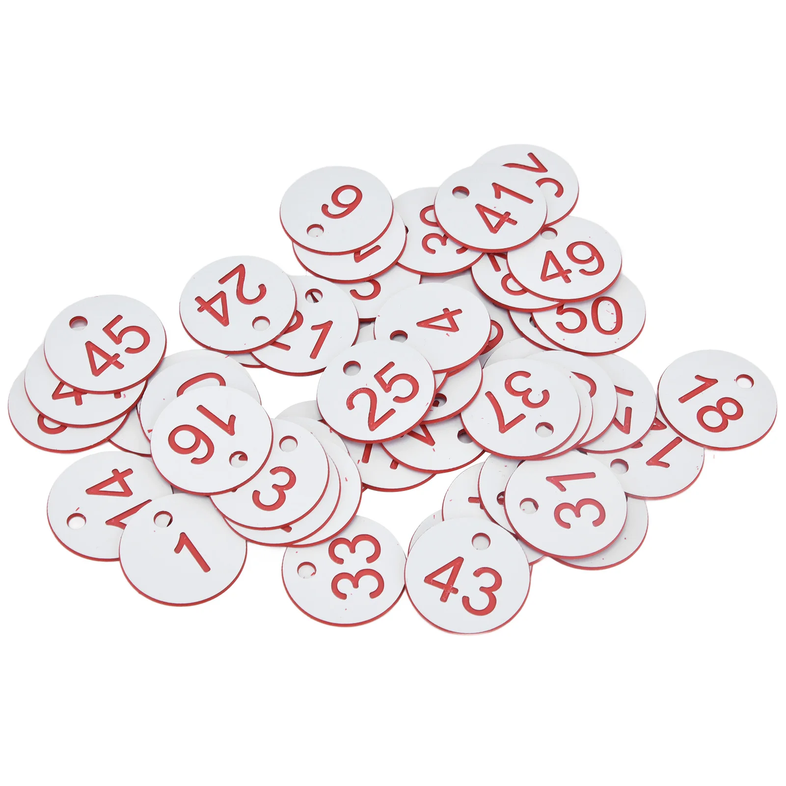 1-100 Beehive Tag Numbered Sign Labels White Red ABS Round Hole Livestock Beekeeping Supplies beekeeping tools beekeeping accessories