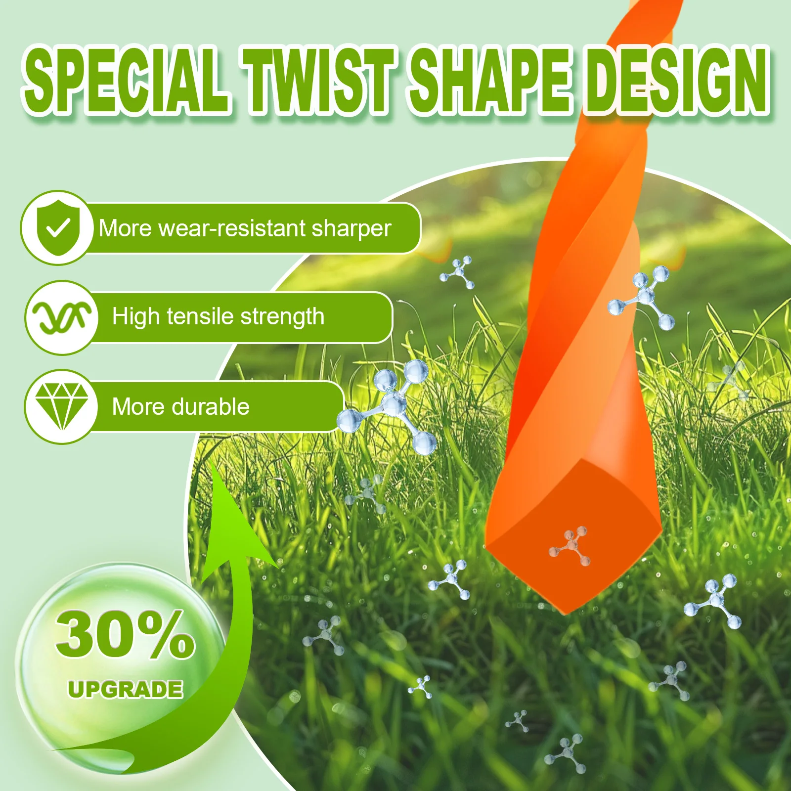 High-Efficiency Mowing Nylon Trimmer Line - 15m