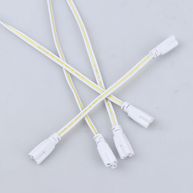 PATIKIL 0.4M / 1.3Ft T5 T8 LED Lamp Connecting Wire, 4 Pack LED Double End 3 Pin